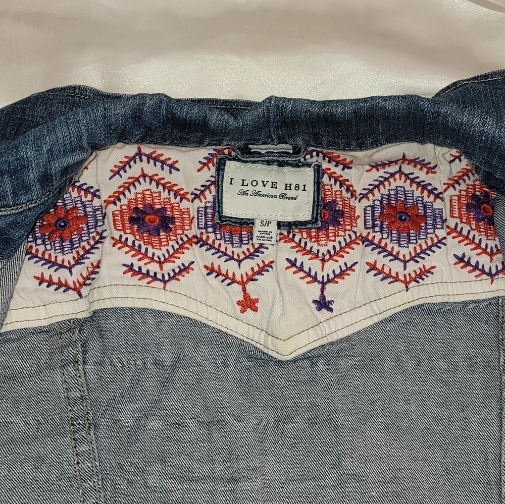 I Love H81 Denim Jacket Size S/P - Picture 3 of 7